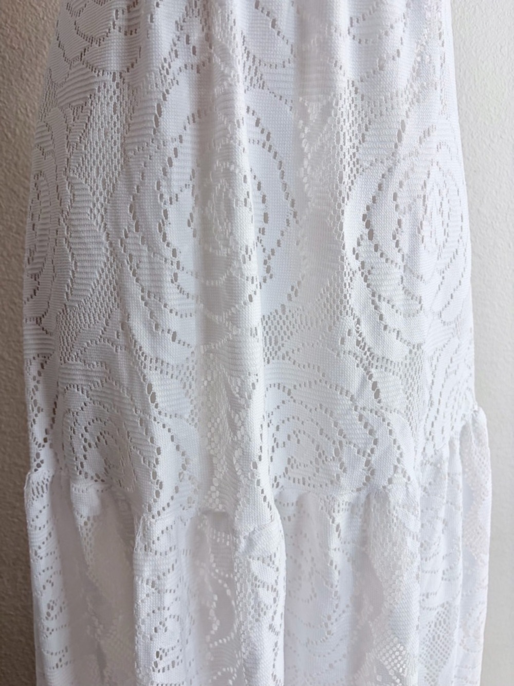 Lilly Pulitzer XS Parigi Maxi Dress White Rose Lace Bridal Engagement V Neck - Picture 8 of 14